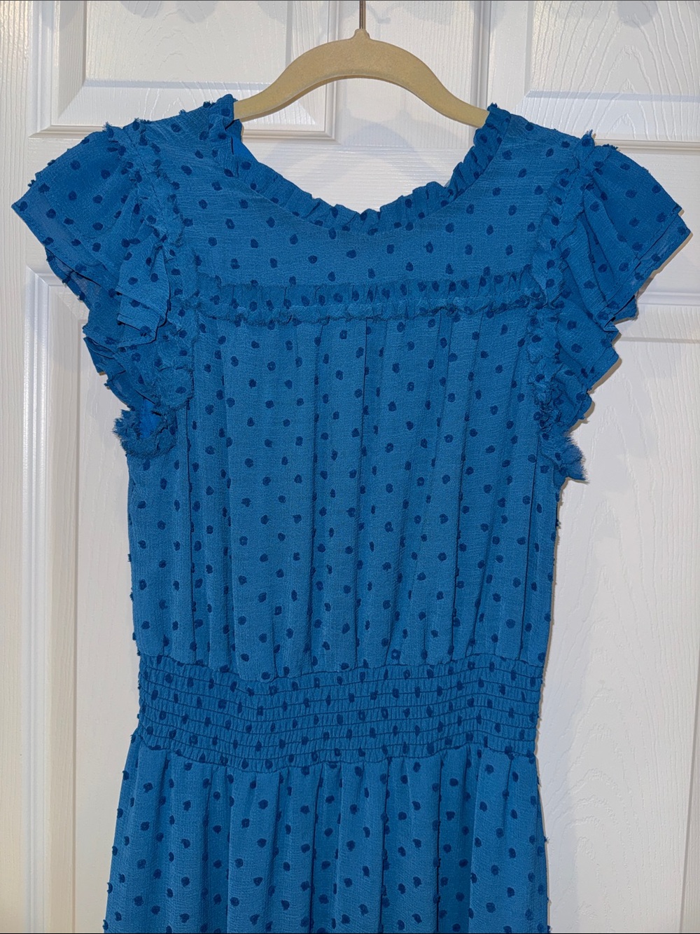 CeCe Teal Dot Midi Dress - Picture 3 of 9